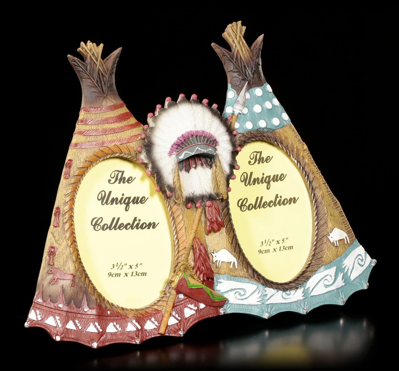 Wilder Westen Bilderrahmen - Zwei Indianer Tipis 3 Wilder Westen Bilderrahmen - Zwei Indianer Tipis