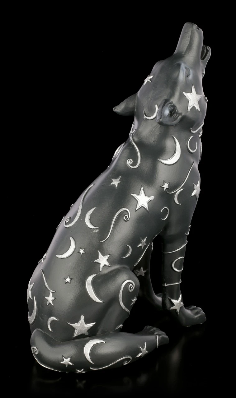 NEMESIS NOW Wolf Figur Mit Mond Und Sternen - Lupus 7 NEMESIS NOW Wolf Figur Mit Mond Und Sternen - Lupus – Bild 5