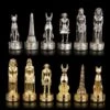 Zinn Schachfiguren Set - Altes Ägypten